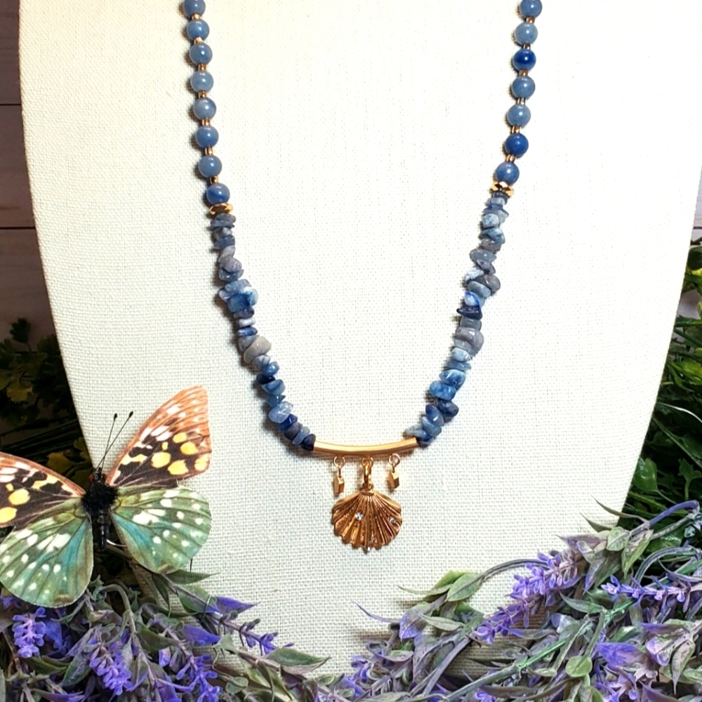 Blue Aventurine Beaded Necklace